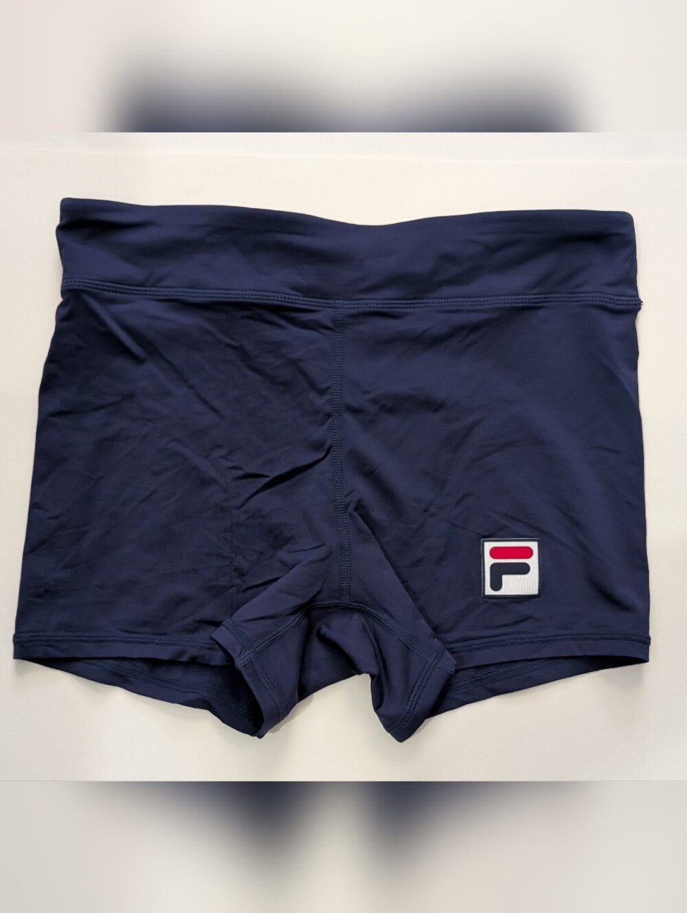 FILA Navy Blue Athletic Shorts with Logo Patch Size S 50+ UPF